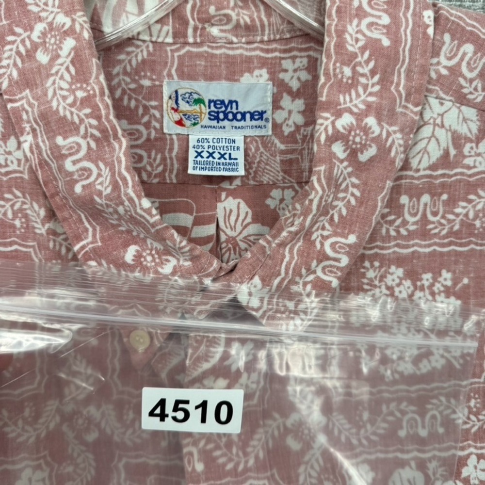 Vtg Reyn Spooner Sz 3XL Y2K Rust Red Lahaina Sailor Floral Hawaiia Kloth Popover - Picture 12 of 12